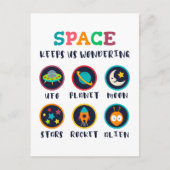 Space keeps us wondering postkarte (Vorderseite)