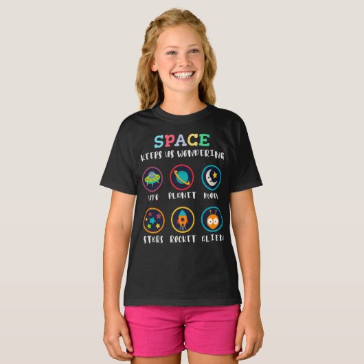 Space keeps us wondering T-Shirt (Vorne ganz)