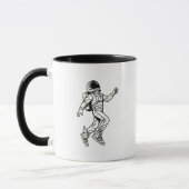 Space Kicks: Geflügelter Astronautenflug Tasse (Links)