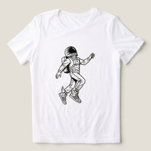 Space Kicks: Geflügelter Astronautenflug Tri-Blend Shirt