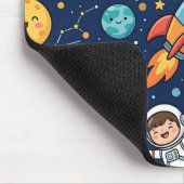 Space Kid-Mausepad – Astronaut-Raketen-Muster Mousepad (Ecke)
