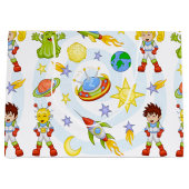 Space Kids Gift Bag Große Geschenktüte (Vorderseite)
