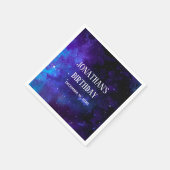 Space Kindergeburtstag. Planetarium Party. Galaxy Serviette (Ecke)