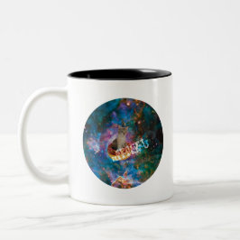 Space Kitten Merge Zweifarbige Tasse