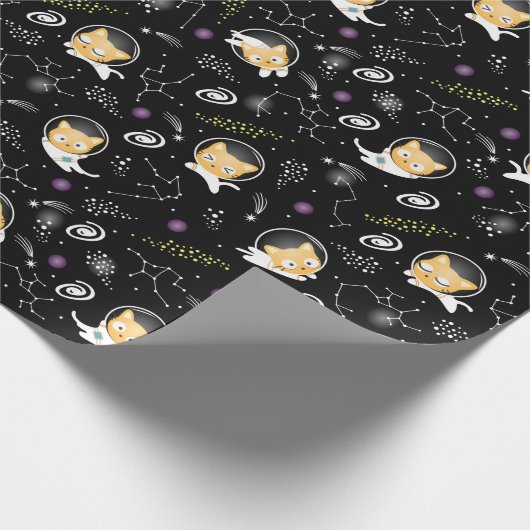 Space Kitty Geschenkpapier (Ecke)
