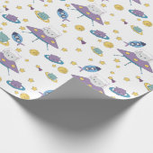 Space Kitty Geschenkpapier (Ecke)