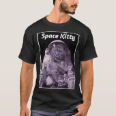 Space Kitty Outer Space Cat Astronaut Galaxy T-Shirt (Vorderseite)