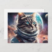 Space Kitty Postkarte (Vorne/Hinten)