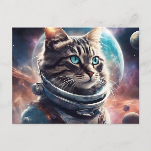 Space Kitty Postkarte (Vorderseite)