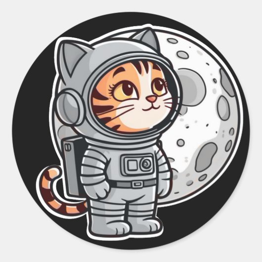 Space Kitty Sticker (Vorderseite)