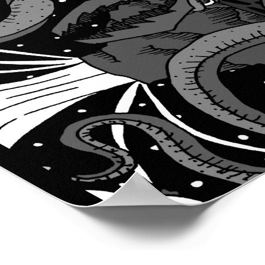 Space Kraken Poster (Ecke)