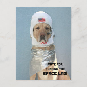 Space Labrador Postkarte