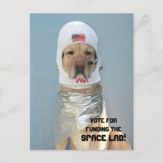 Space Labrador Postkarte