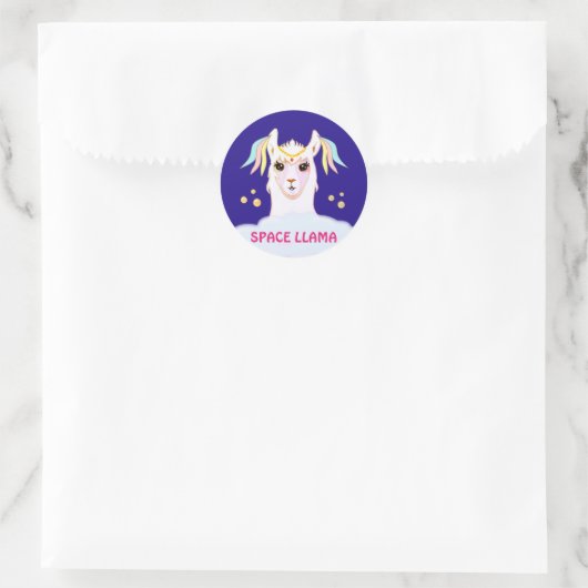 Space Lama Sticker (Tasche)