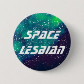 Space Lesbian Customizable Galaxy Identity Button (Vorderseite)