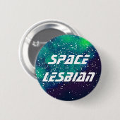 Space Lesbian Customizable Galaxy Identity Button (Vorne & Hinten)