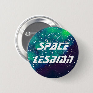 Space Lesbian Customizable Galaxy Identity Button