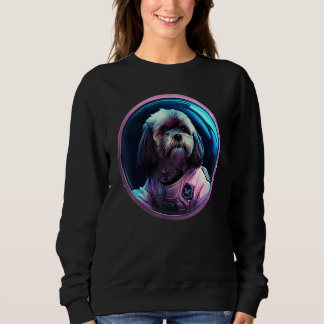 Space Lhasa Apso Dog Mom Dad Lhasa Apso Sweatshirt