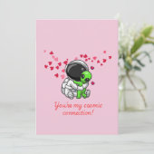 Space Liebe Card Feiertagskarte (Stehend Vorderseite)