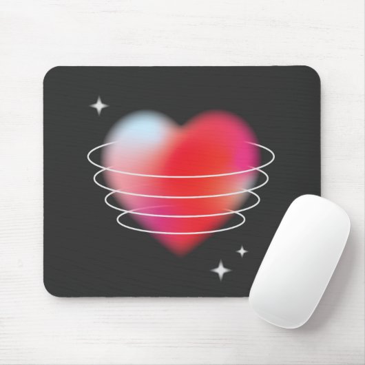 Space Liebe Herzschlag Nerd Valentinstag Geschenk Mousepad (Mit Mouse)