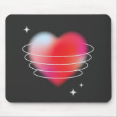 Space Liebe Herzschlag Nerd Valentinstag Geschenk Mousepad (Vorne)