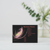 Space Light Business Card Visitenkarte (Stehend Vorderseite)