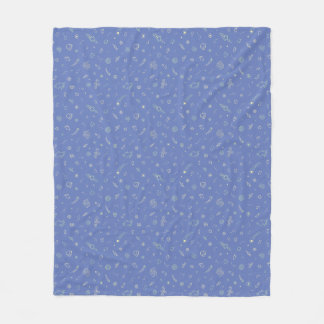 Space Line Art Nahtloses Muster Fleece-Decke Fleecedecke