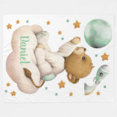 Space Lion Fleece Blankets (Vorderseite (Horizontal))