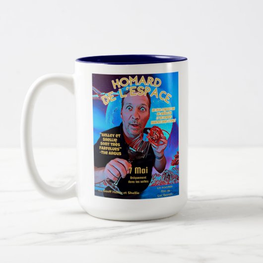 Space Lobster Poster Mug Zweifarbige Tasse (Links)