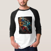 Space Lounger Halbschlaf Baseball Undershirt T-Shirt (Vorderseite)