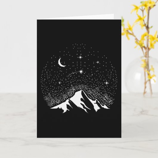 Space Lover Adult Astronomie Hobby Shooting Star Karte (Gelbe Blume)