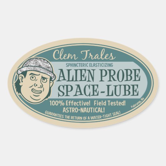 Space Lube Ovaler Aufkleber (Vorderseite)