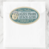 Space Lube Ovaler Aufkleber (Tasche)