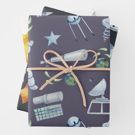Space Man Geschenkpapier Set (Beispiel)
