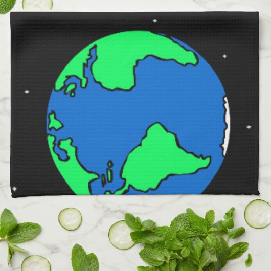 Space Man Küchentuch (Gefaltet)