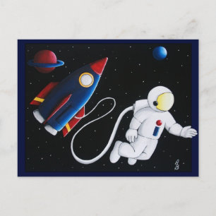 Space Man Postkarte