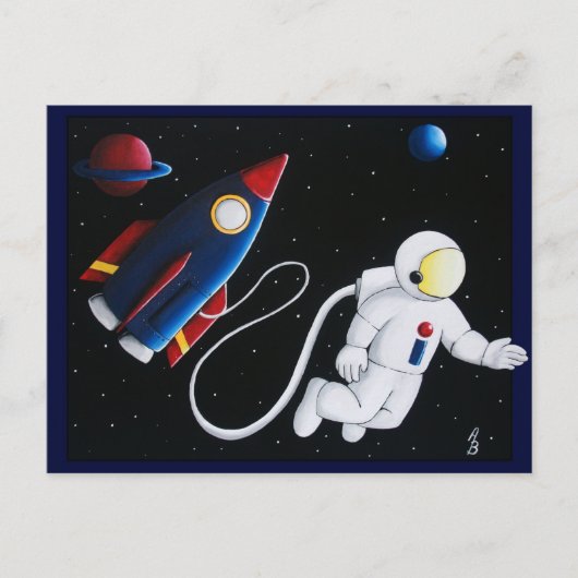 Space Man Postkarte (Vorderseite)