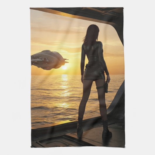 Space Marines 2055 Geschirrtuch (Vertikal)