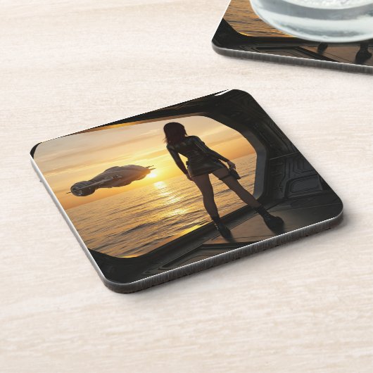 Space Marines 2055 Getränkeuntersetzer (Linke Seite)