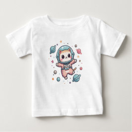 Space Meow-naut, niedliche Kawaii-Katze Baby T-shirt