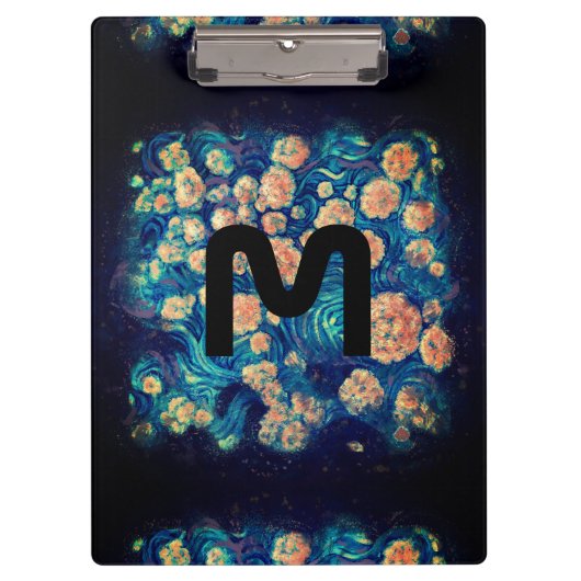 Space Mimosa Goldener Nebel Blossom Klemmbrett (Vorderseite)