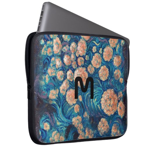 Space Mimosa Goldener Nebel Blossom Laptopschutzhülle (Vorne Rechts)