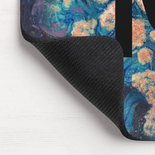 Space Mimosa Goldener Nebel Blossom Mousepad (Ecke)