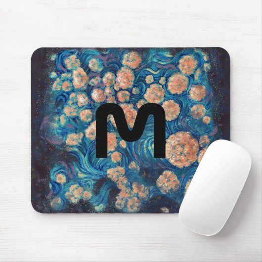 Space Mimosa Goldener Nebel Blossom Mousepad (Mit Mouse)