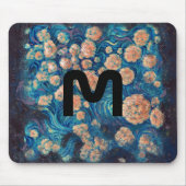 Space Mimosa Goldener Nebel Blossom Mousepad (Vorne)