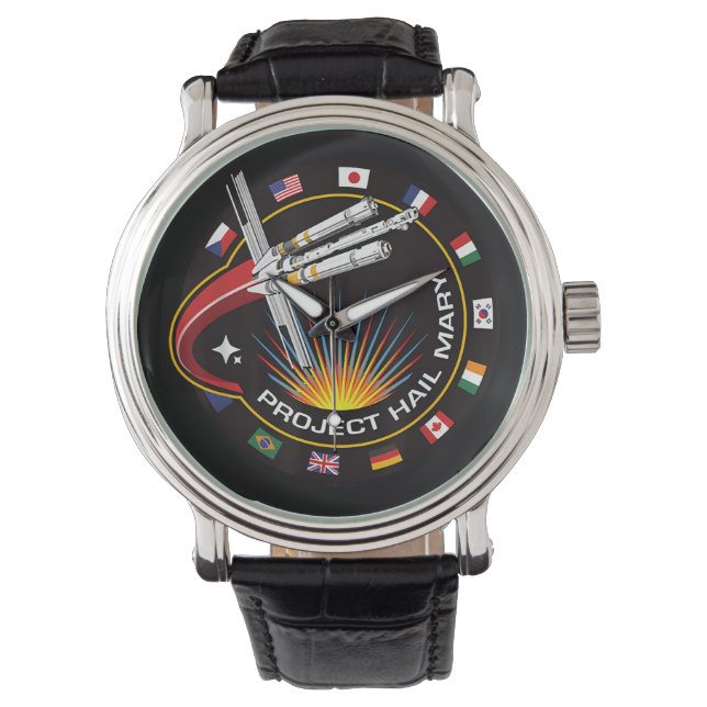 Space Mission Patch Armbanduhr (Vorderseite)