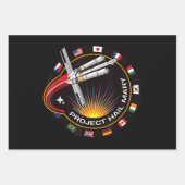 Space Mission Patch Geschenkpapier Set (Vorderseite)