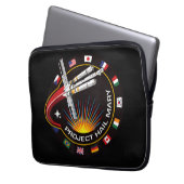 Space Mission Patch Laptopschutzhülle (Vorderseite Links)