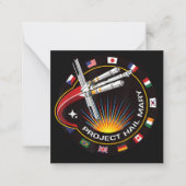 Space Mission Patch Mitteilungskarte (Vorderseite)