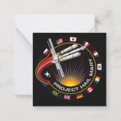 Space Mission Patch Mitteilungskarte (Rückseite)